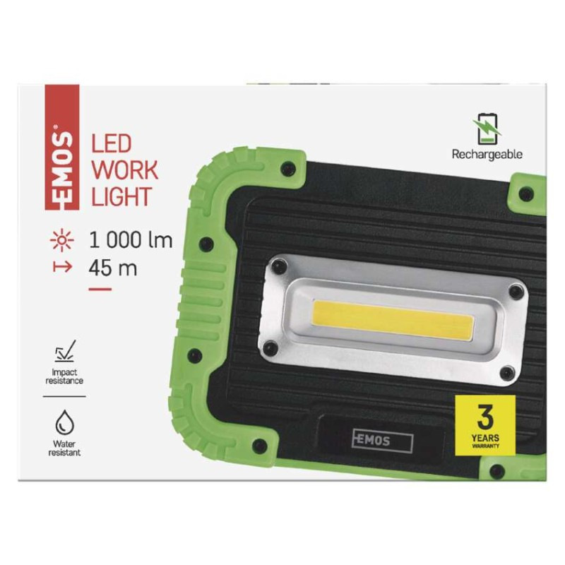 LED NABÍJECÍ PRACOVNÍ REFLEKTOR 10W COB 10