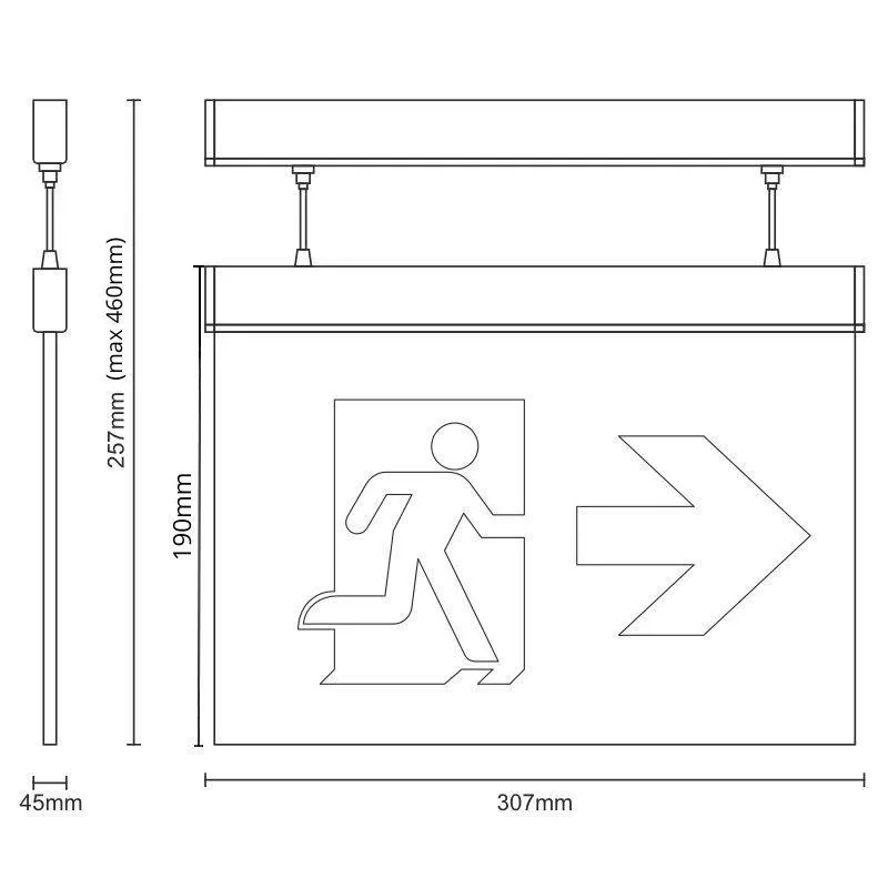LED núdzové svietidlo 4W / 3h / IP20 - LEL203 9