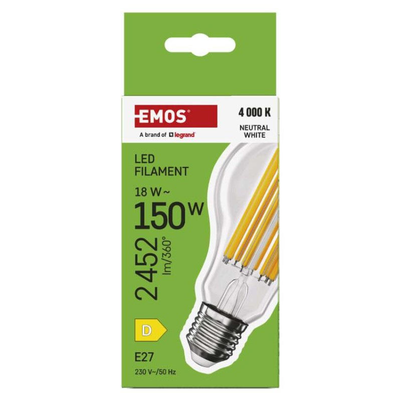 LED FLM A70 18W(150W) 2452lm E27 NW 5