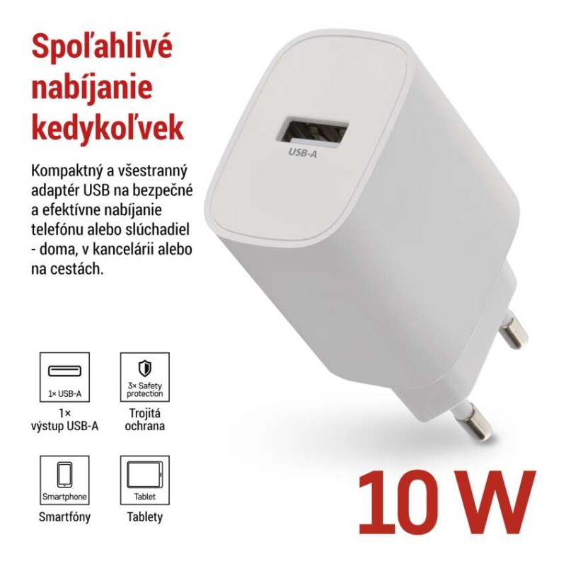 USB ADAPTÉR BASIC SÍŤ 10W; A 1