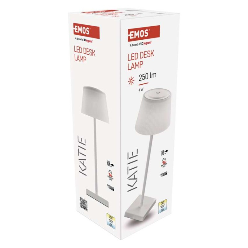 LED STOLNÍ LAMPA KATIE BÍLÁ 12