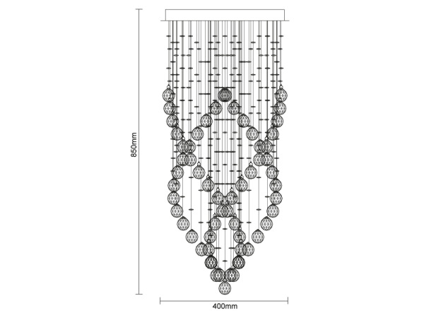 NAURU krištáľový luster - N3013 4