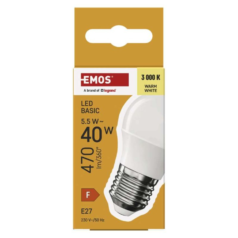 LED BASIC MINI GLOBE 5,5W(40W) 470lm E27 4