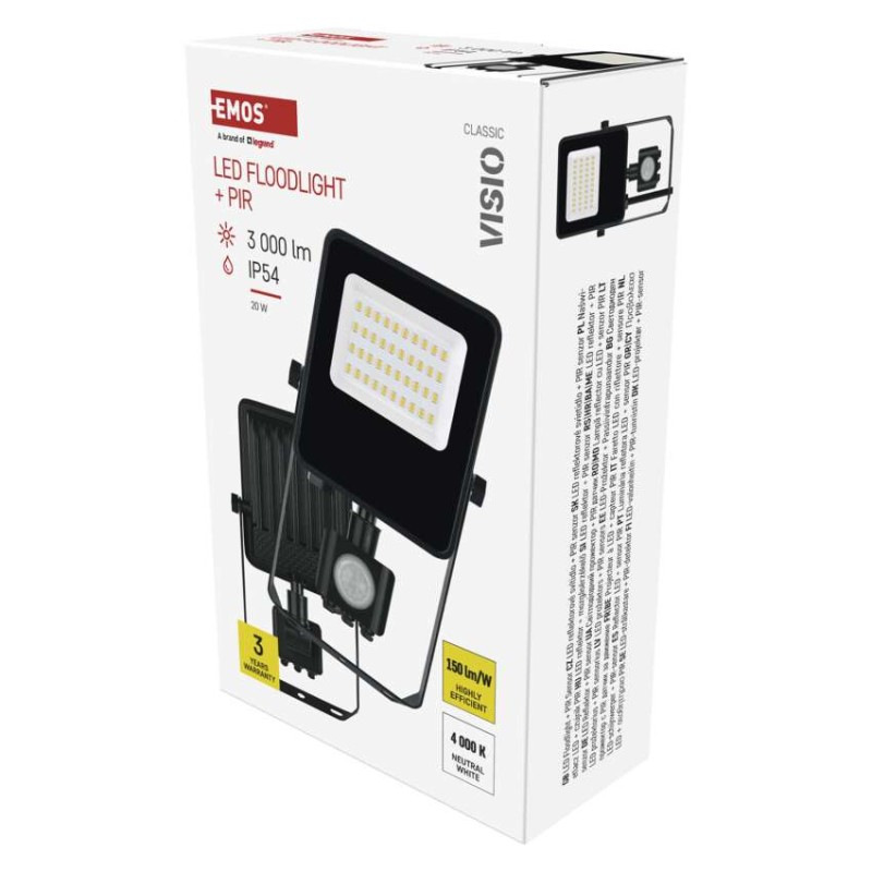 LED REFLEKTOR VISIO 20W 3000LM IP54 NW P