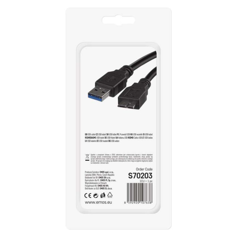 USB 3.0 A/M-MICRO B/M 1M 3