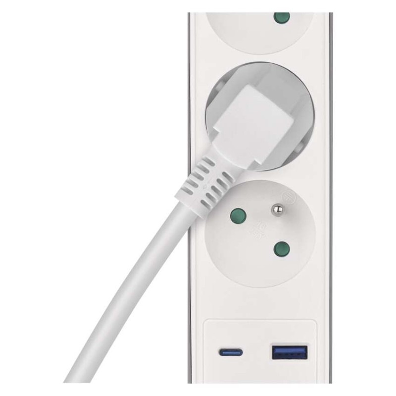 PRODLUŽKA 5Z 3M S VYP.1,5MM+USB A+C FAST 7