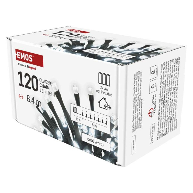 120LED XMAS 3AA IP44 8,4 M CW