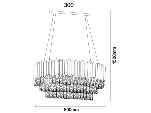 CARLOS krištáľový závesný luster - N2304 4