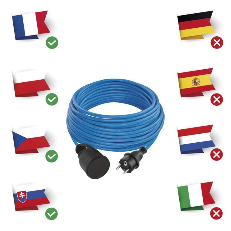 PRODLUŽKA 1Z 20M 1,5MM NEMRZNOUCÍ KABEL 4