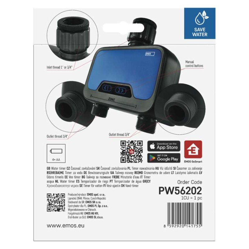 GOSMART ZAVLAŽOVACÍ HODINY PW56202 11