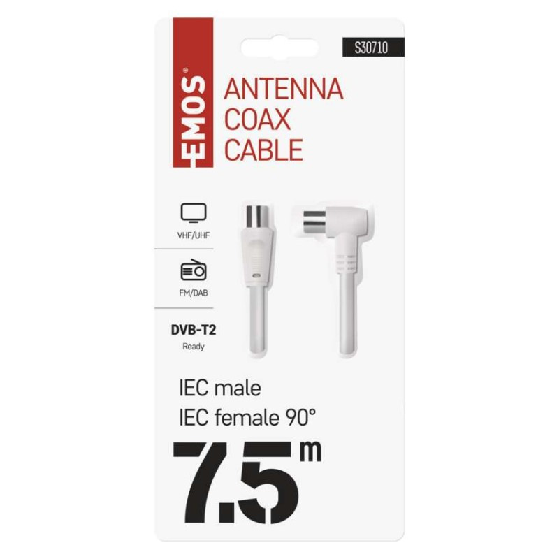ANTÉNNÍ KOAX. KABEL 90 7,5M 2