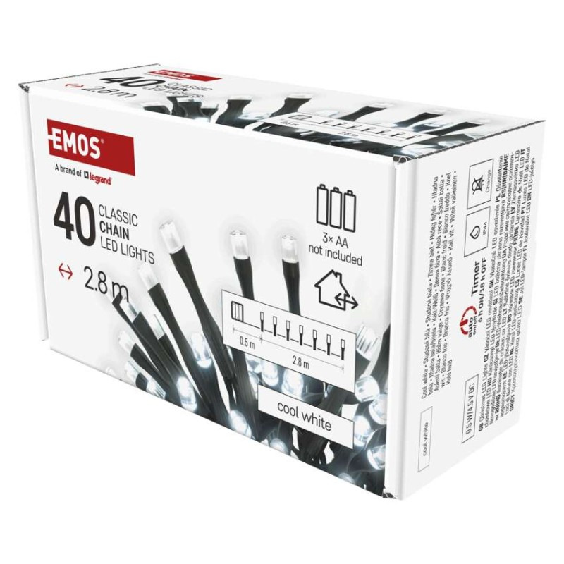 40LED XMAS 3AA IP44 2,8 M CW
