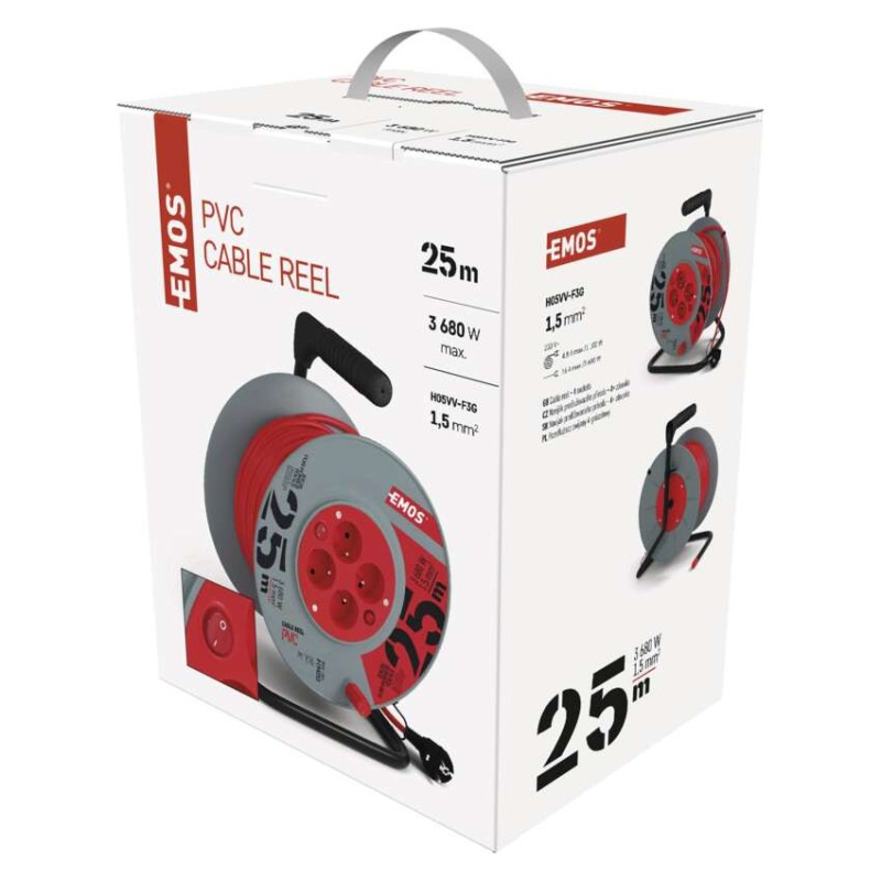 BUBEN 4Z 25M 1,5MM PVC VYPÍNAČ 1