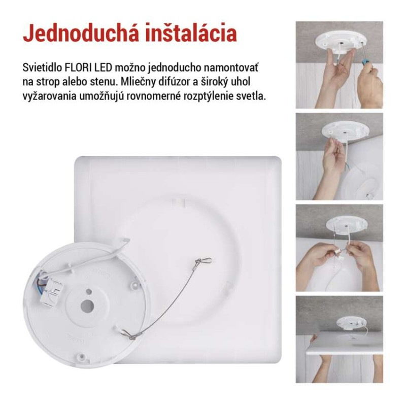 LED SVÍTIDLO FLORI PŘ.Č 18W 1800LM NW IP 4
