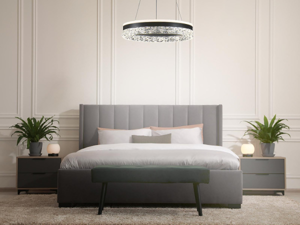 LED luxusné závesné krištáľové svietidlo s diaľkovým ovládačom 80W - TA2301/B 1