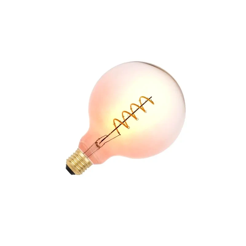 LED dekoratívny filament SPIRAL 4W PINK - TRANSPARENT - G125 / E27 / 2000K - ZSF124 1