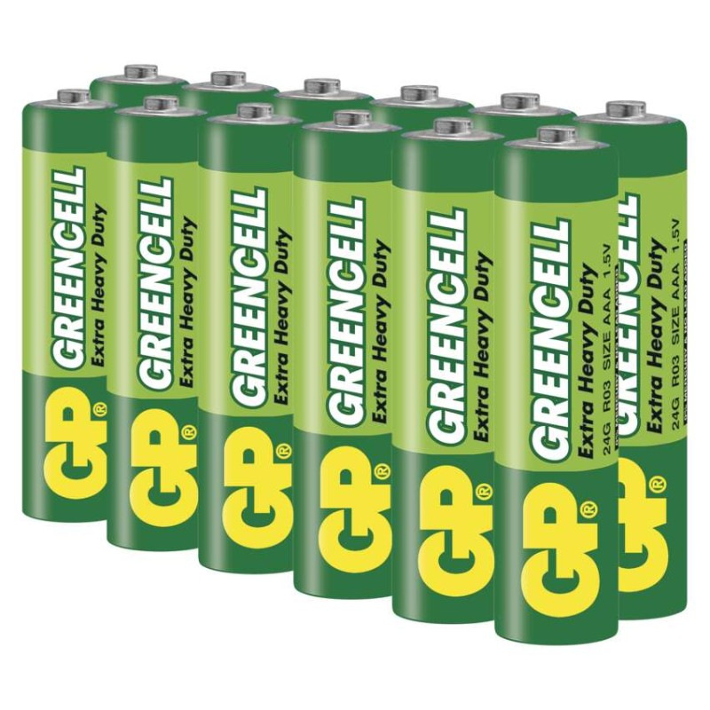 GP zinková baterie GREENCELL AAA (R03), 1