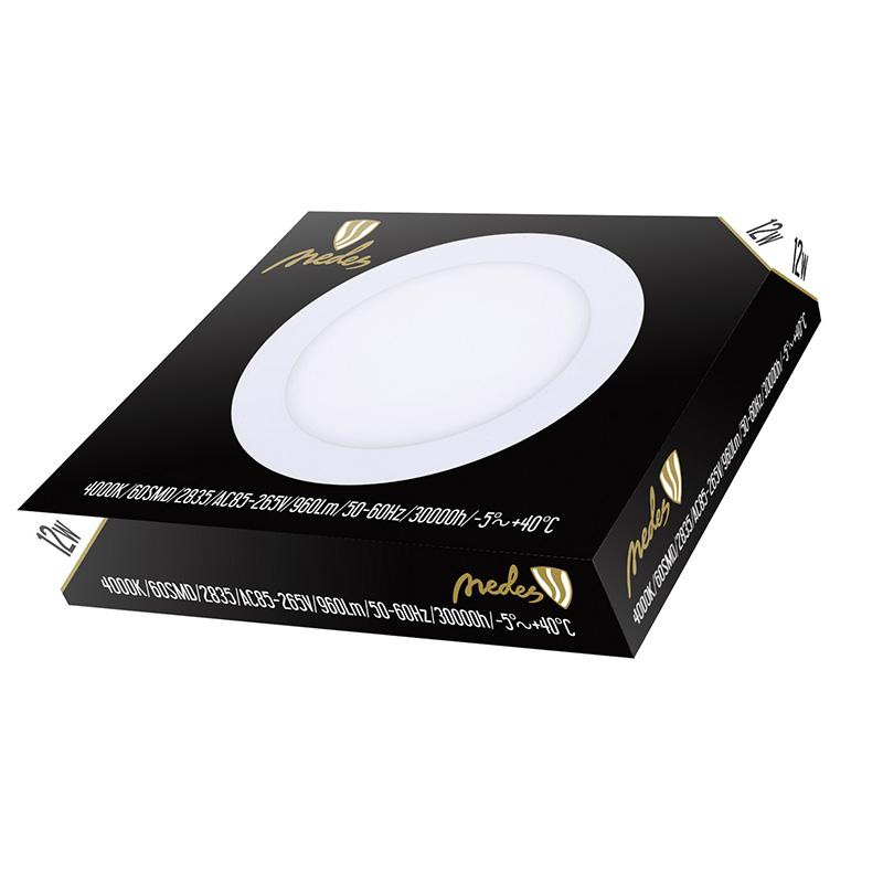LED vsadený panel 12W / PR / SMD / 4000K / WH - LPL123 2