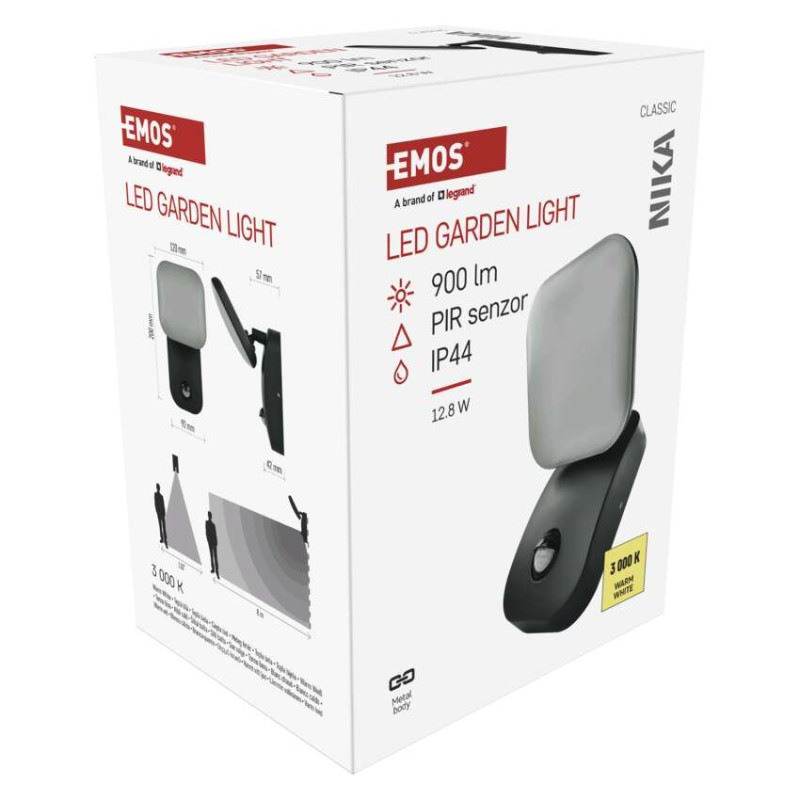 LED ZAHRADNÍ SVÍTIDLO,12,8W,IP44,900LM,N 14