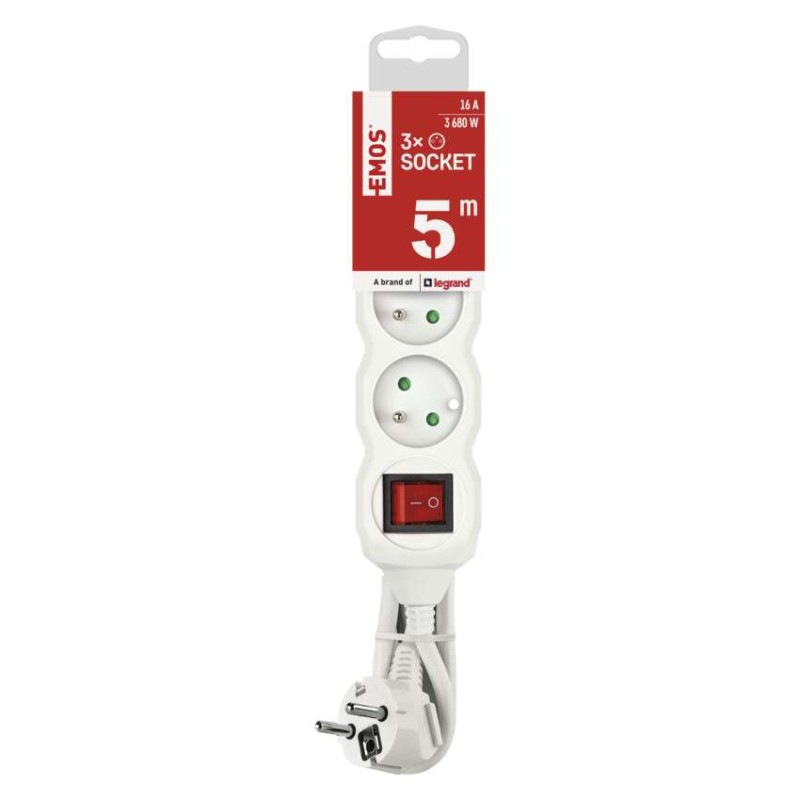 Kábel predlžovací 3Z-5m 3x1,5mm2 s vypínačom P1315R 1902130508 2
