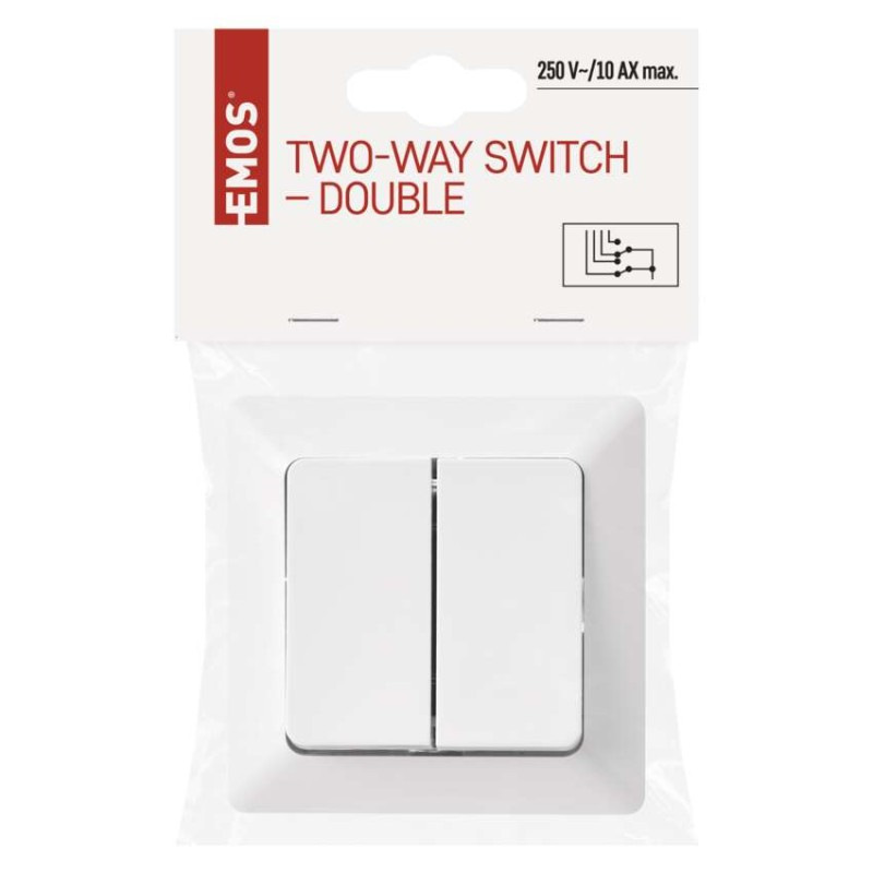 Spínač č.5B 250 V/10 A max. IP20  A6100.3 biely EMOS 4