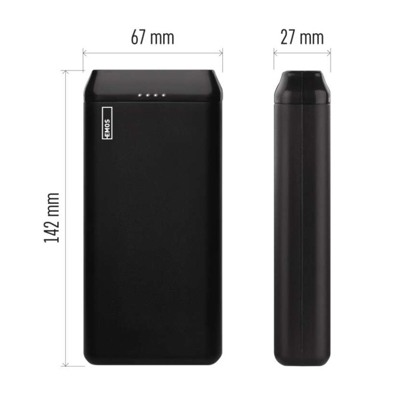 Powerbank EMOS Alpha2 20, 20000 mAh, 10 W, čierny B0527B