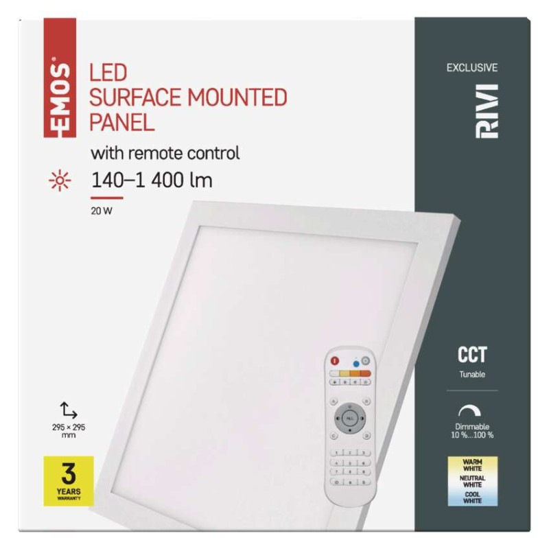 LED PANEL PŘ. RÁM. 30×30 18W 1300LM STM. 10
