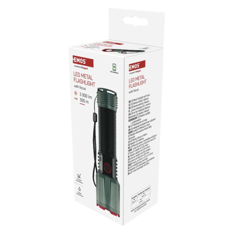 LED NABÍJECÍ SVÍTILNA KOV. LARGE 3000lm, 12