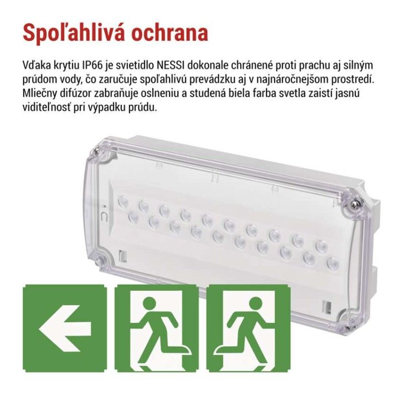 LED NOUZOVÉ SVÍTIDLO NESSI 3W 3h AT IP66 3