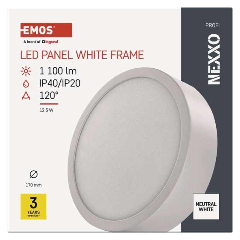 LED PANEL NEXXO PŘ.KR 12,5W 1100LM IP40 8
