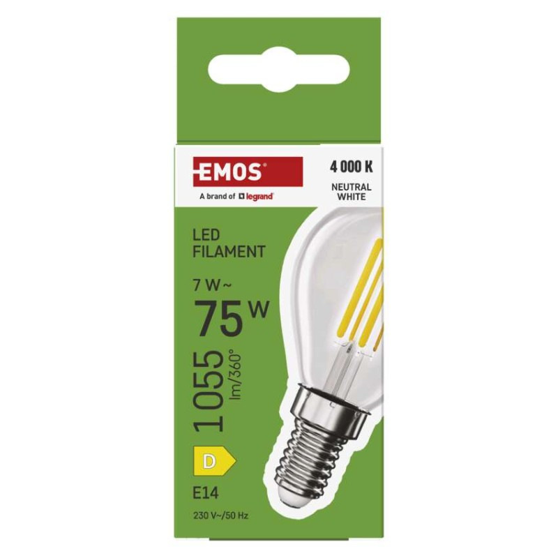 LED FLM MINI GL 7W(75W) 1055lm E14 NW 5