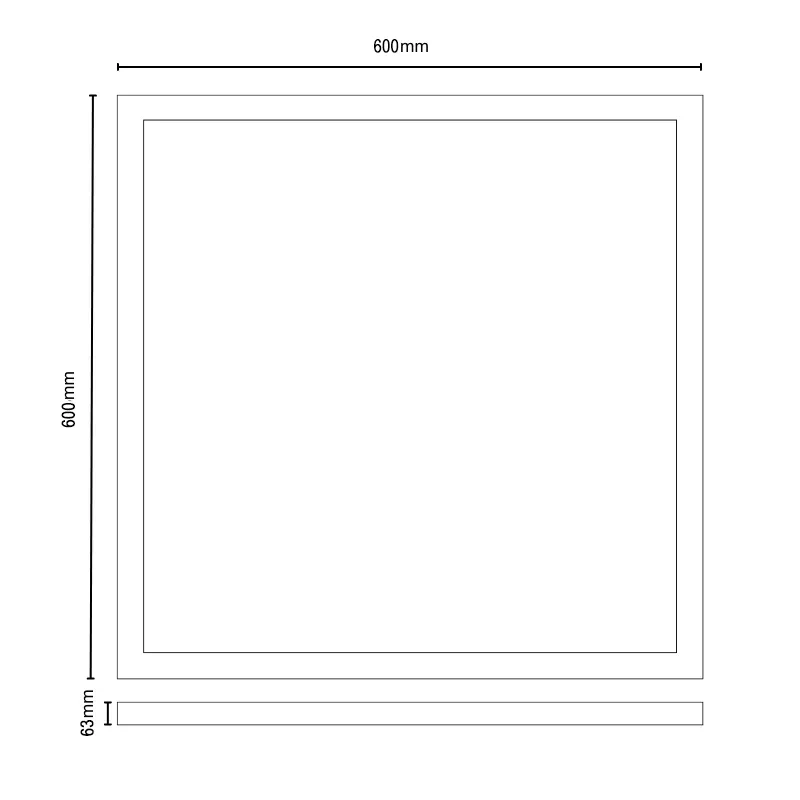 Rám pre povrchovú montáž LED panelu 595x595 ( PL1, PL5 series ) - MS521 3